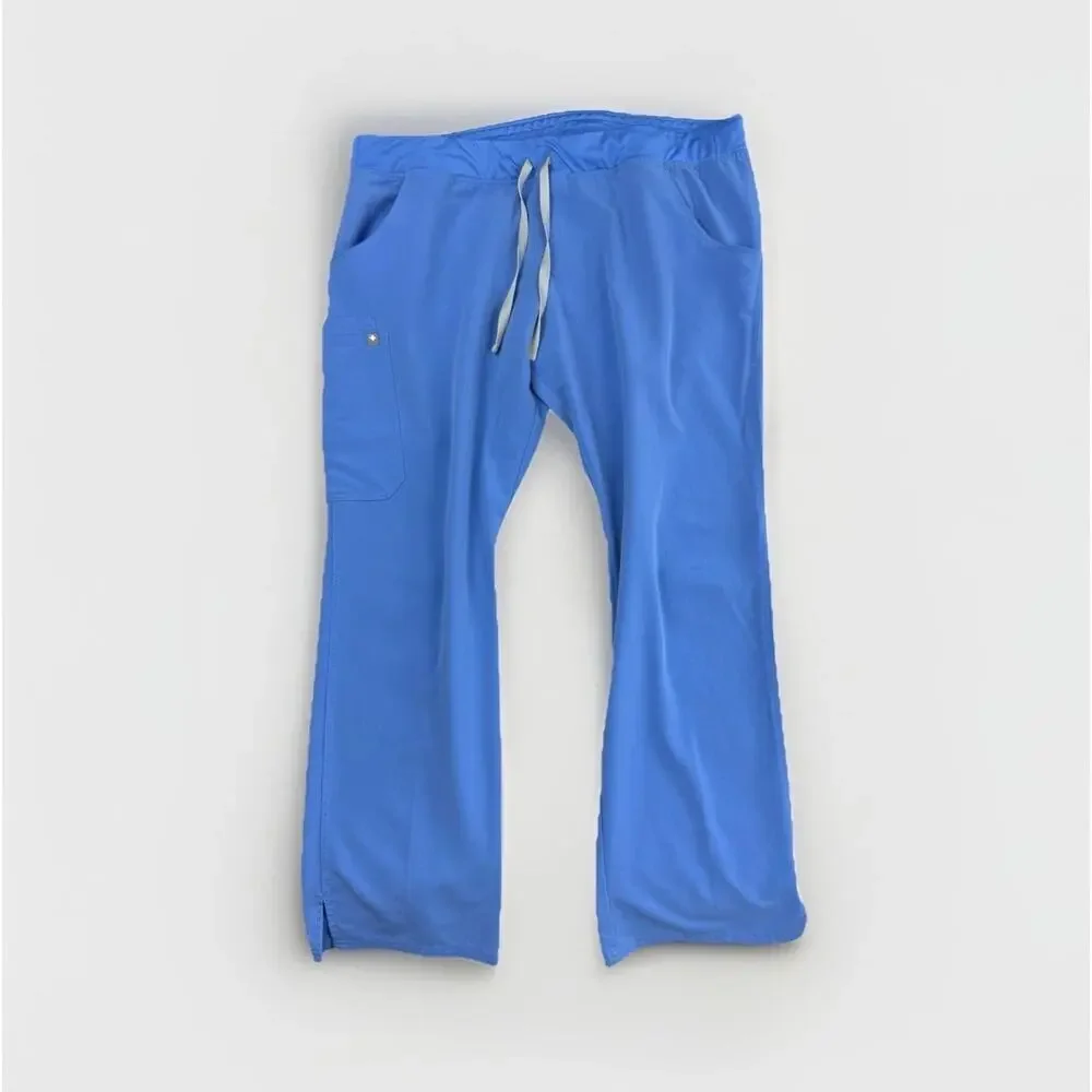 FIGS Kade Cargo Scrub Pant Womens XXL Blue Nurse Uniform Stretch T21004‎ 1356